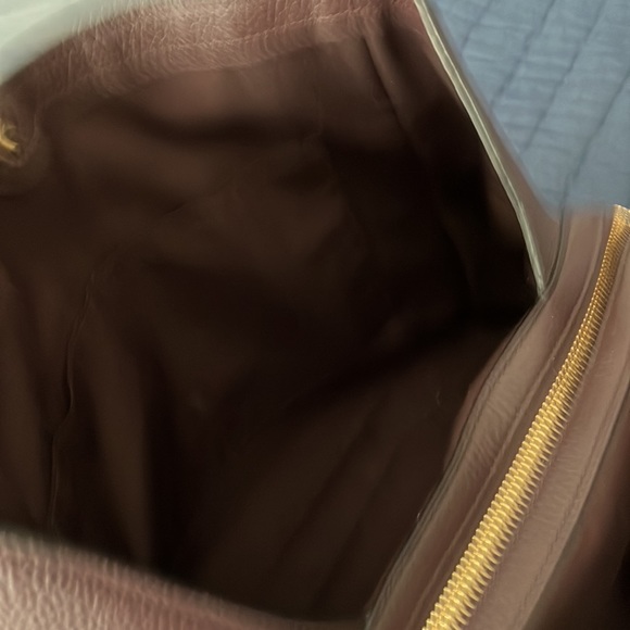 Coach Hallie Large Pebble Leather Shoulder Bag Authentic - Picture 5 of 6